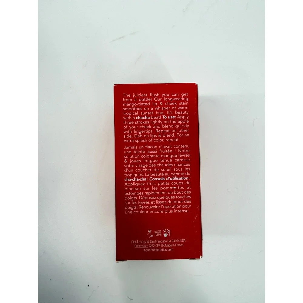 NEW Benefit Cosmetics Cha Cha Tint Mango-Tinted Lip &‎ Cheek Stain 10ml 0.33oz